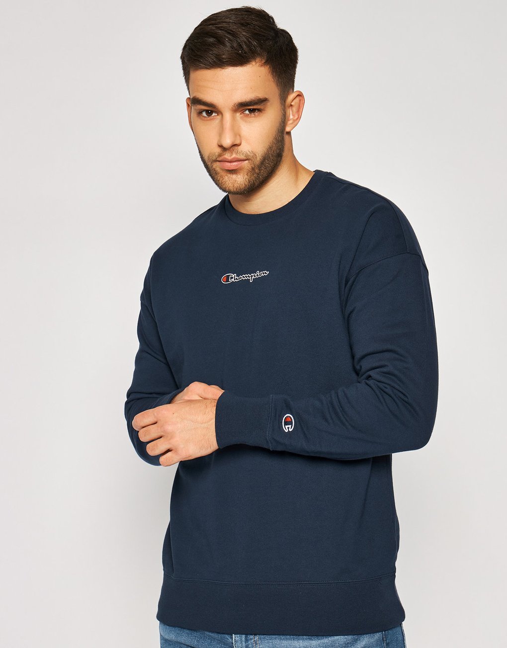 Champion Oversized Script Logo Print Sweatshirt