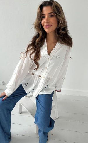 Continue Bluse - Riga - White