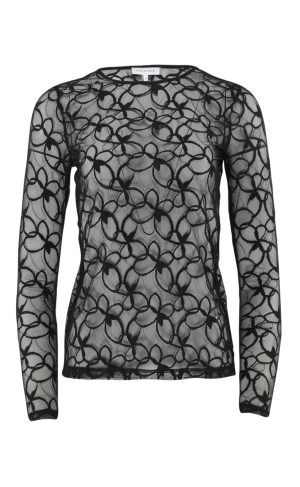 Continue Bluse - Shannie Mesh - Black Mode