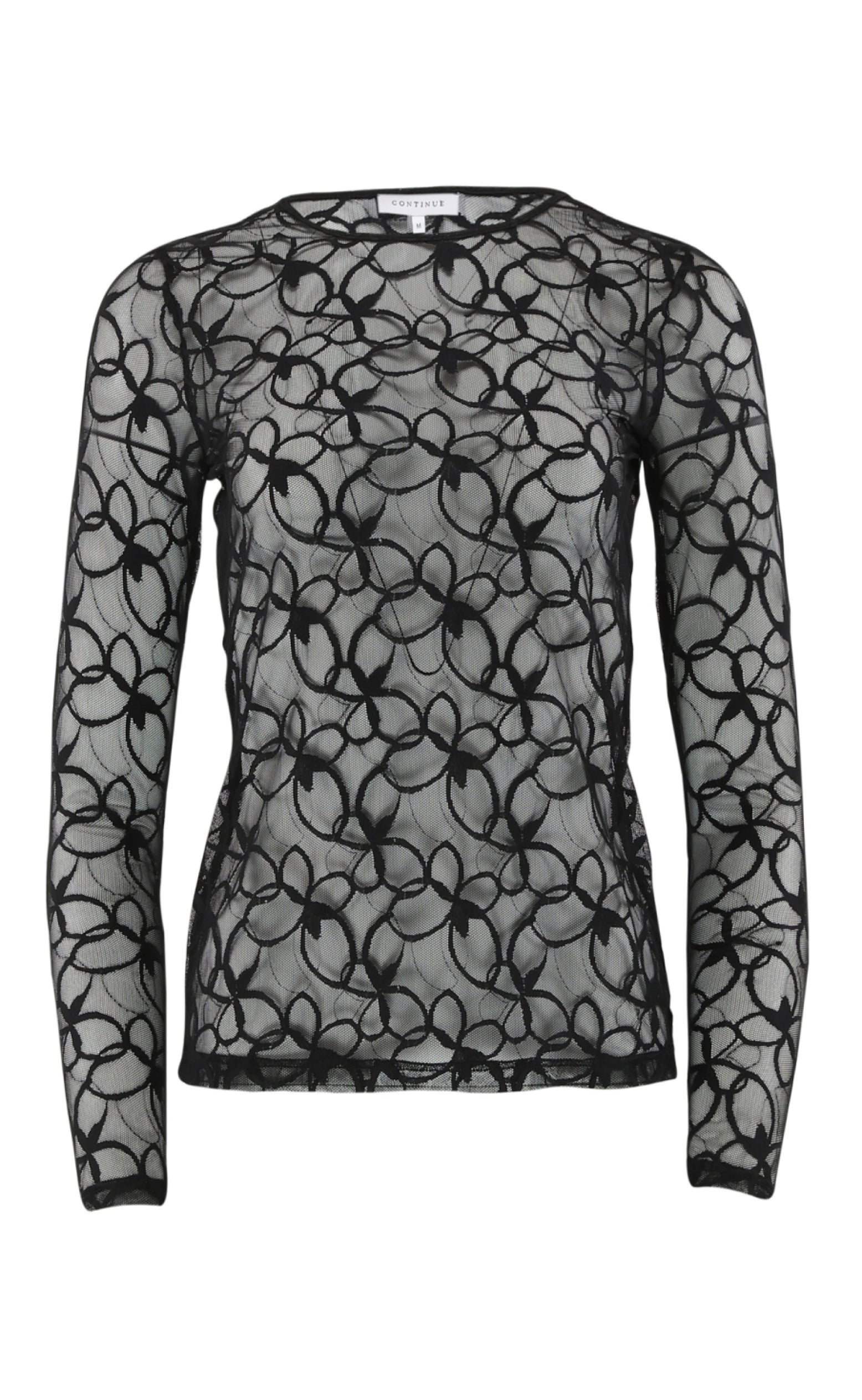 Continue Bluse - Shannie Mesh - Black Mode