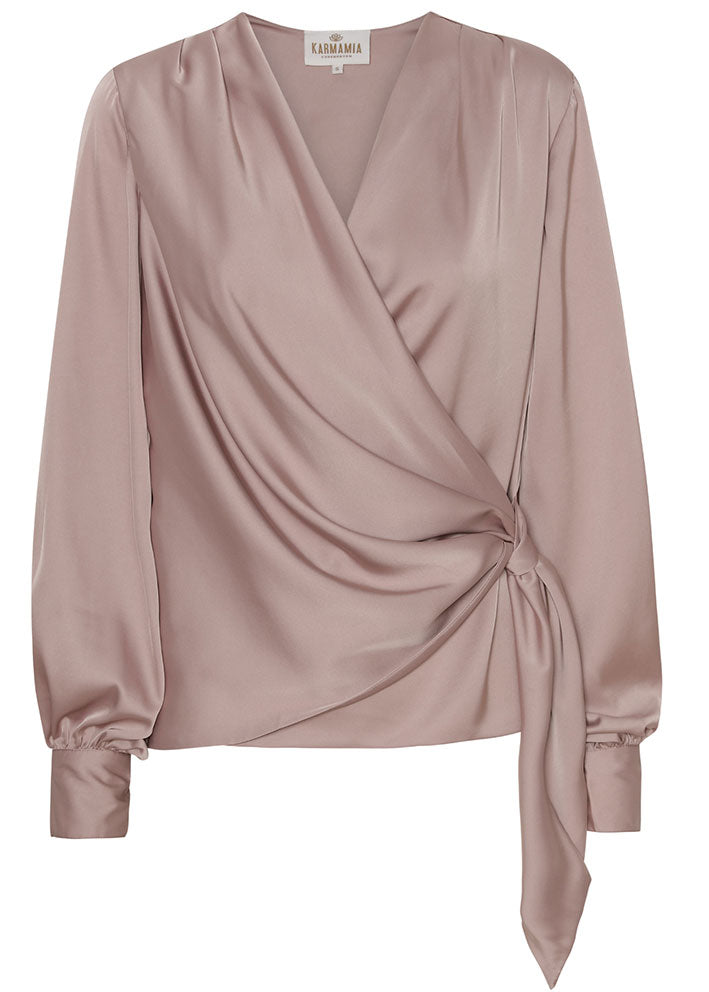 Karmamia Ines Blouse - Slå-om-bluse - Blush