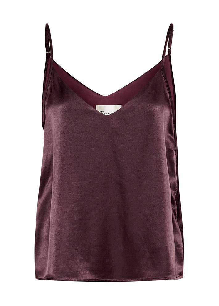 My Essential Wardrobe Estelle Strap Top - Fudge