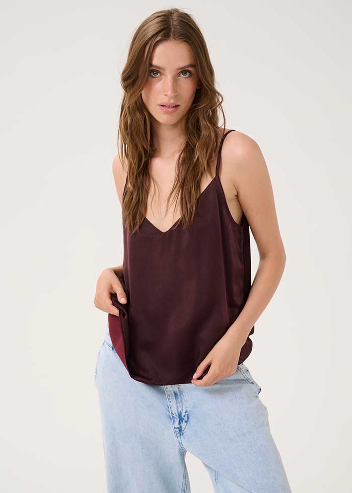 My Essential Wardrobe Estelle Strap Top - Fudge