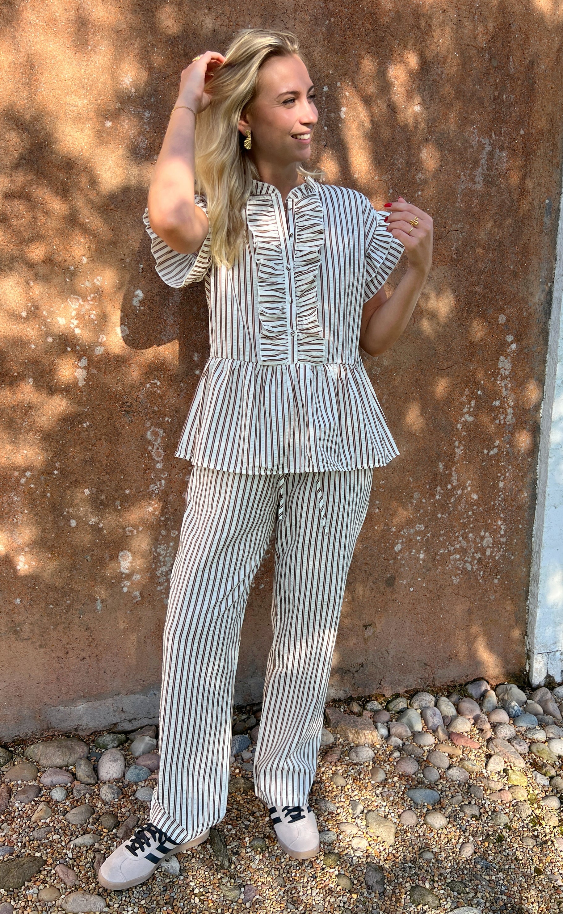 Say INA Copenhagen Bukser - Liv - White / Brown Striped