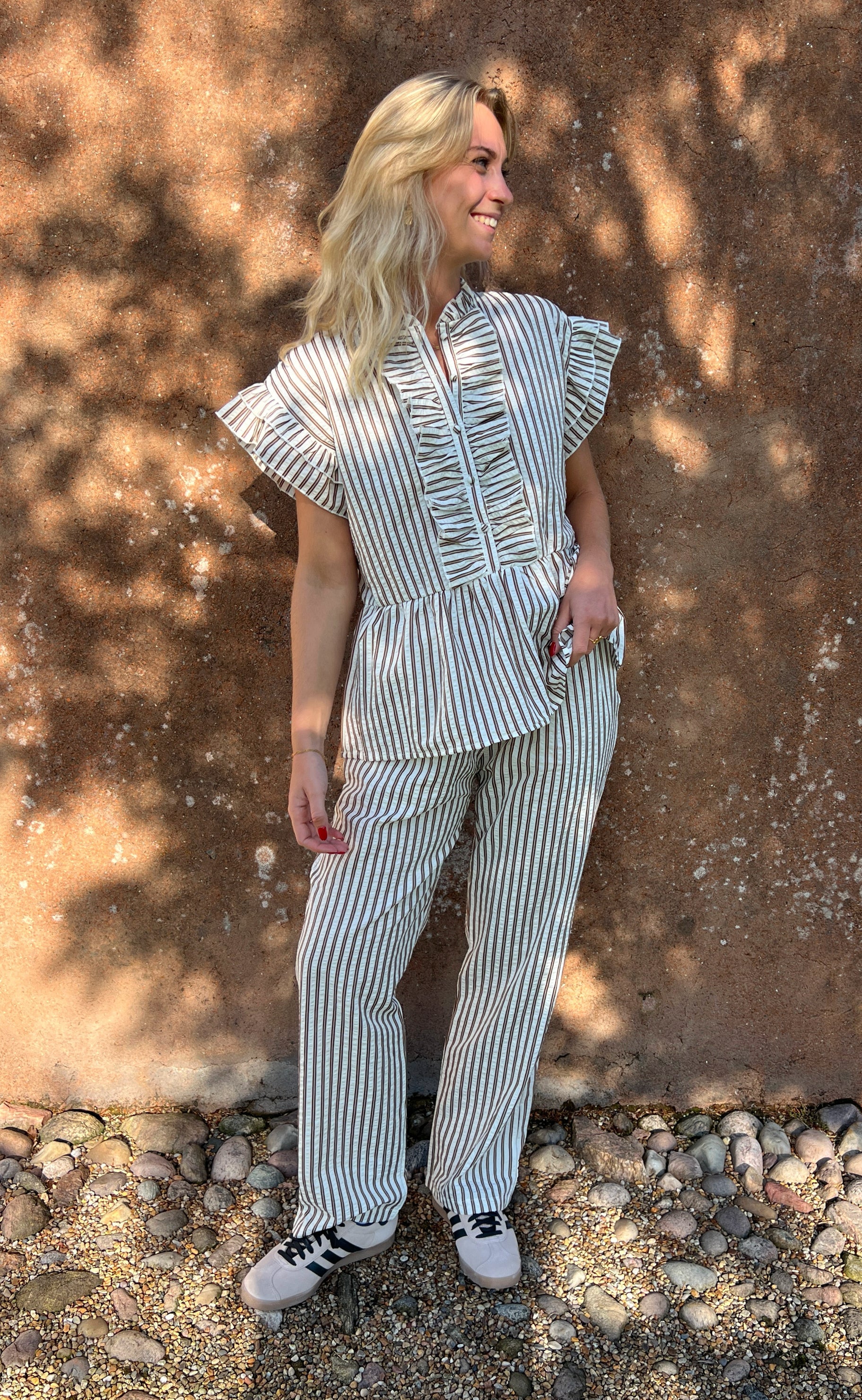 Say INA Copenhagen Bukser - Liv - White / Brown Striped