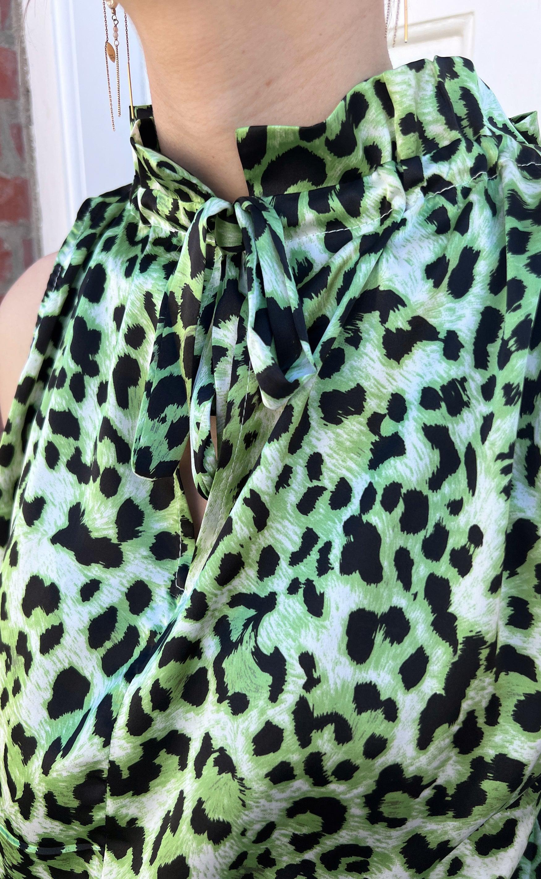 Say INA Copenhagen Top - Ellen - Green Leo (vendbar) Mode