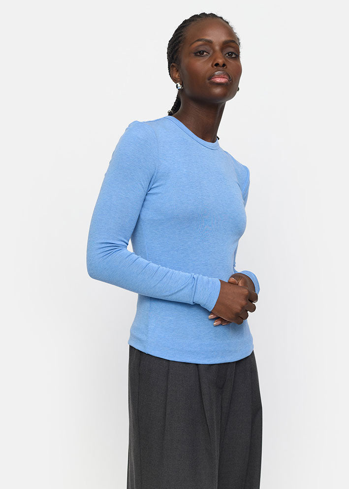 Soft Rebels Roman O-neck SR424-300 Azurine Melange