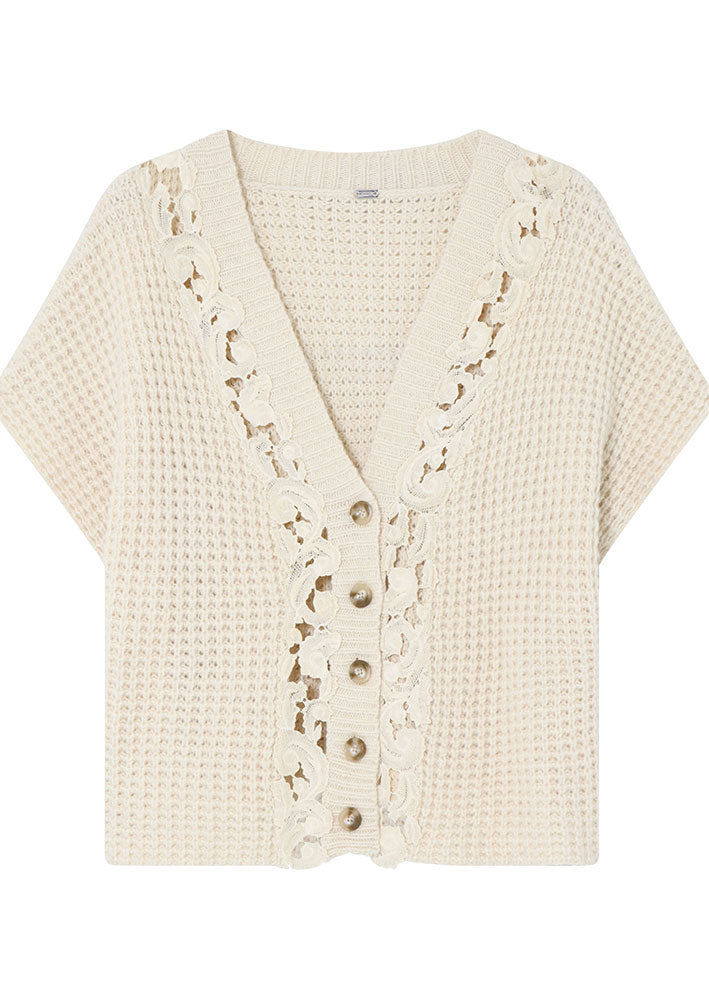 Gustav Coya knit cardi cape 55404 Cardigan - White Swan