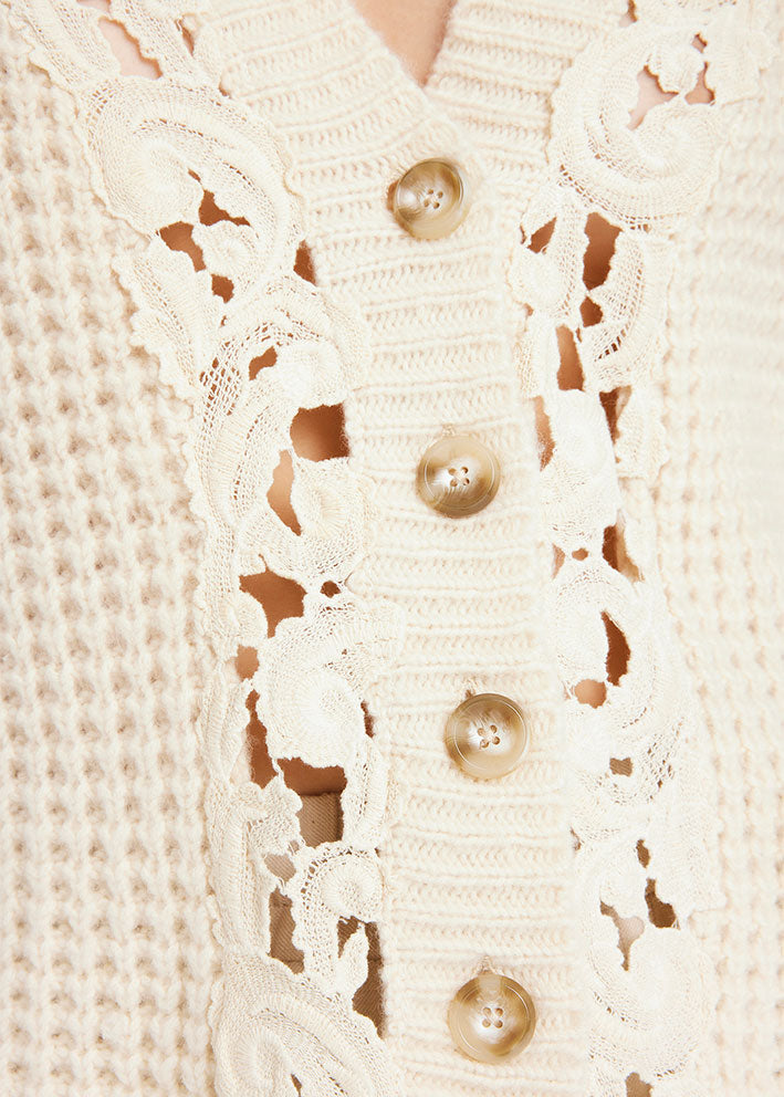 Gustav Coya knit cardi cape 55404 Cardigan - White Swan