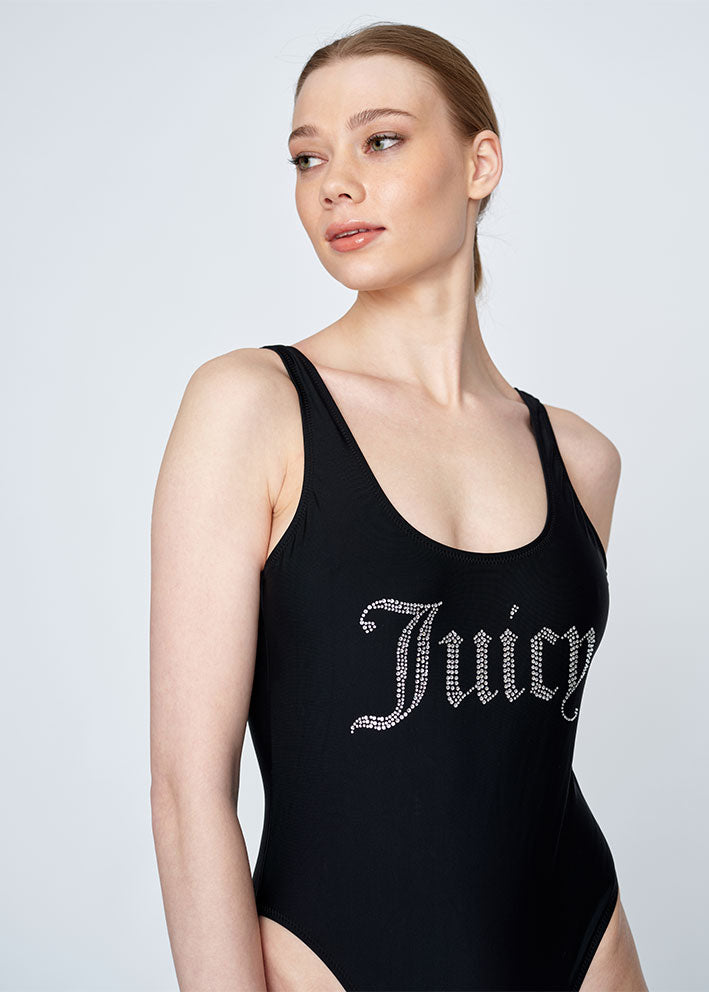 Juicy Couture Diamante Devina Swimsuit - Badedragt - Black Mode