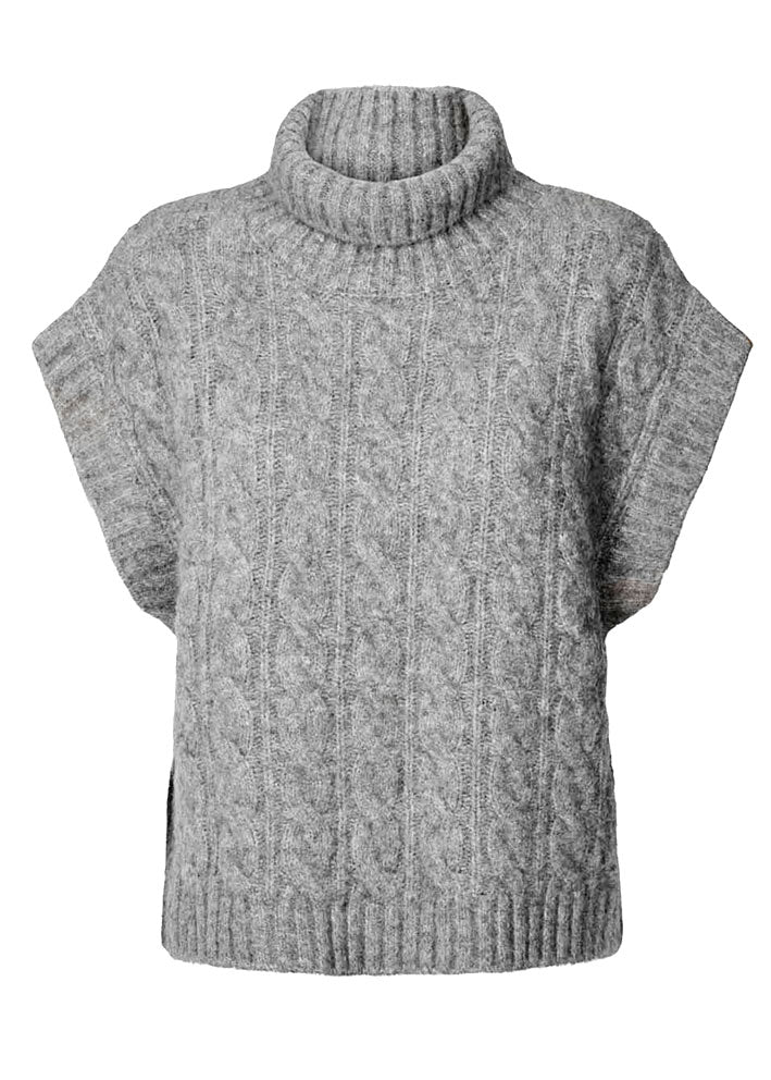 Lollys Laundry Fresno Vest - Dark Grey Melange