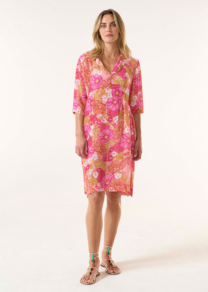 One Season Jazz Viscose Kjole - Cape Coz Pink