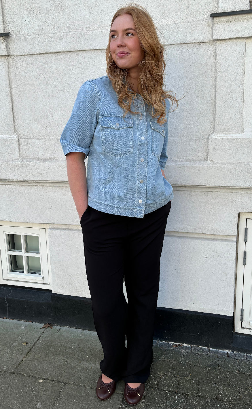 ONLY Skjorte - Belle - Light Blue Denim
