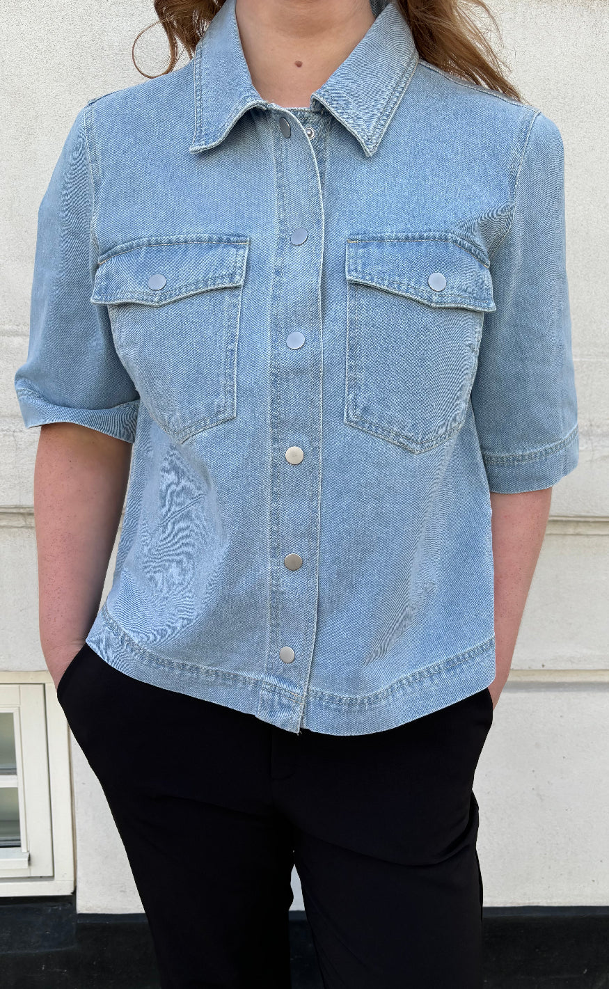 ONLY Skjorte - Belle - Light Blue Denim