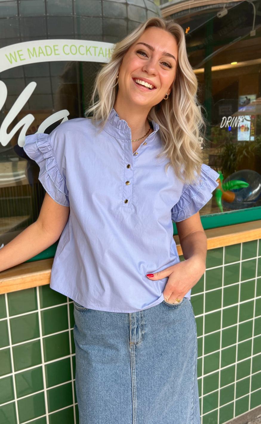 Say INA Copenhagen Top - Mandy - Mermaid Blue Online nu