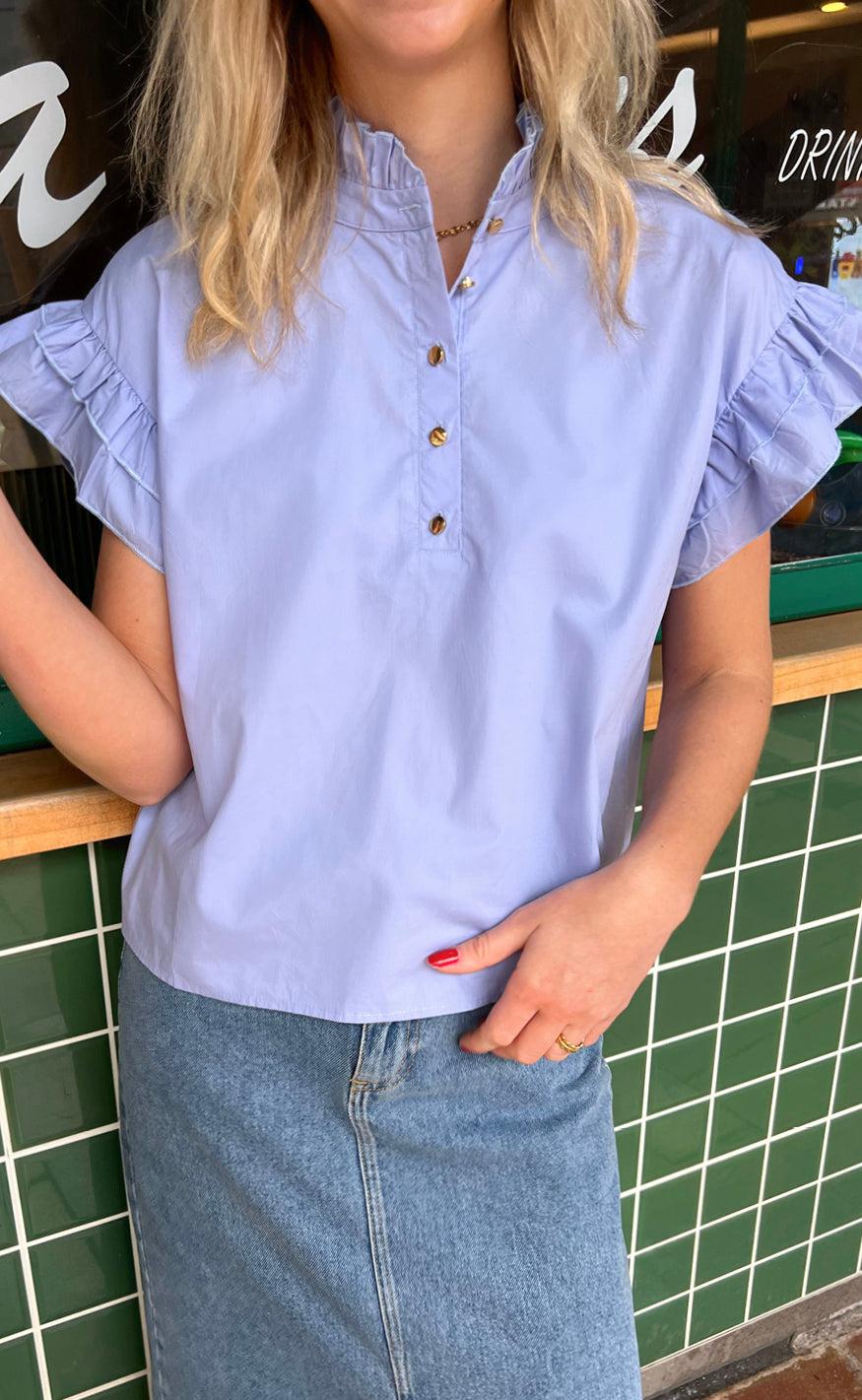 Say INA Copenhagen Top - Mandy - Mermaid Blue Online nu