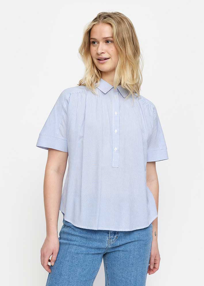 Soft Rebels Adeline Skjorte SS SR324-710 Mimi Stripes Amparo Blue