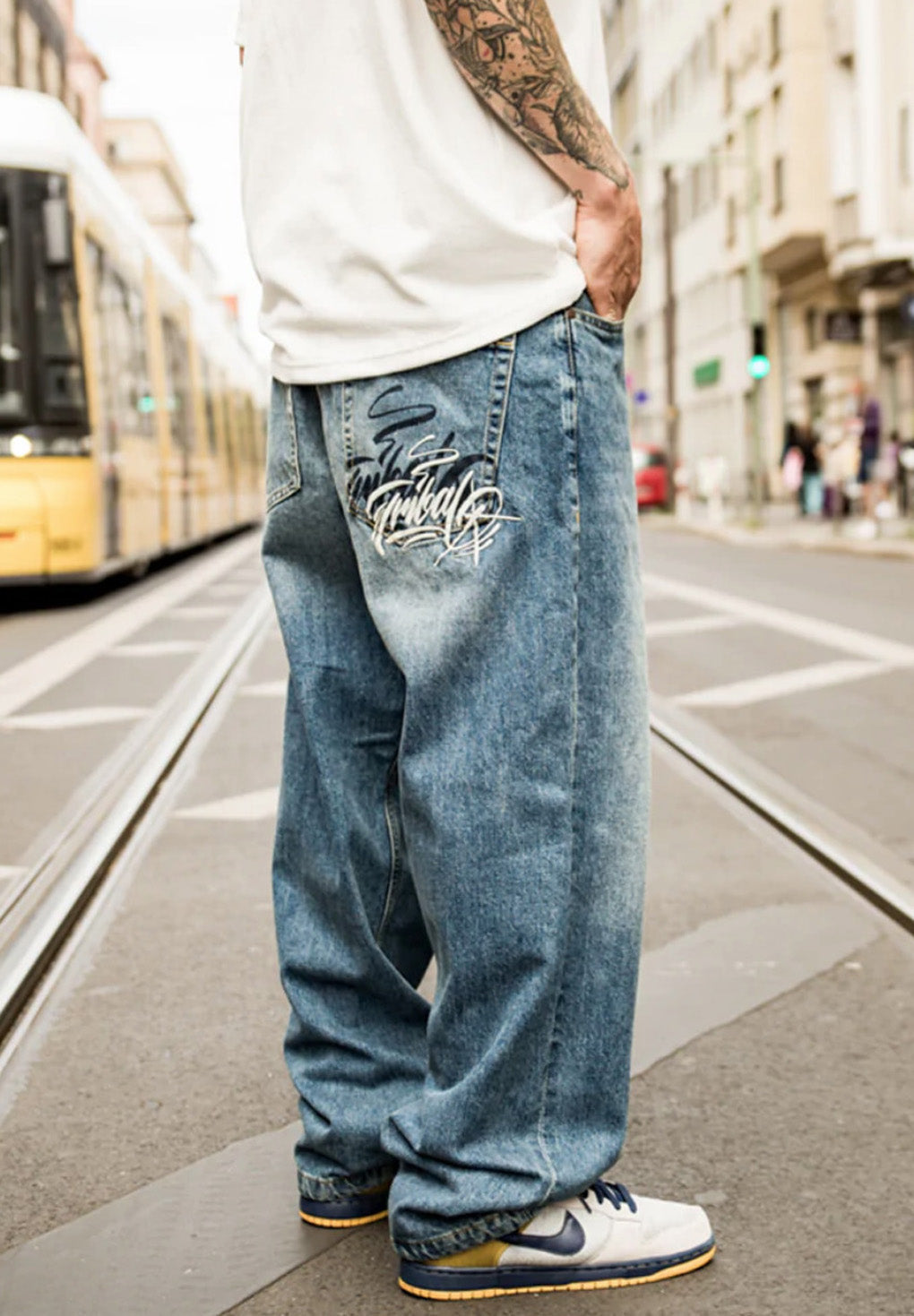Tribal Gear Script Baggy Jeans