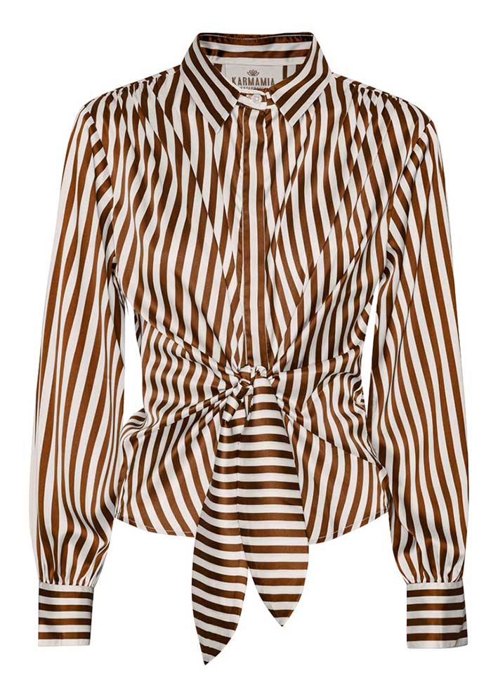 Karmamia Lee Skjorte - Toffee Stripe