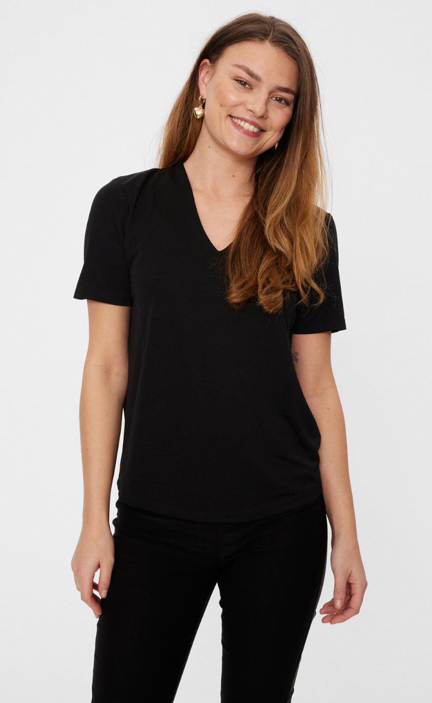 Freequent Bluse - Yr - Black Mode