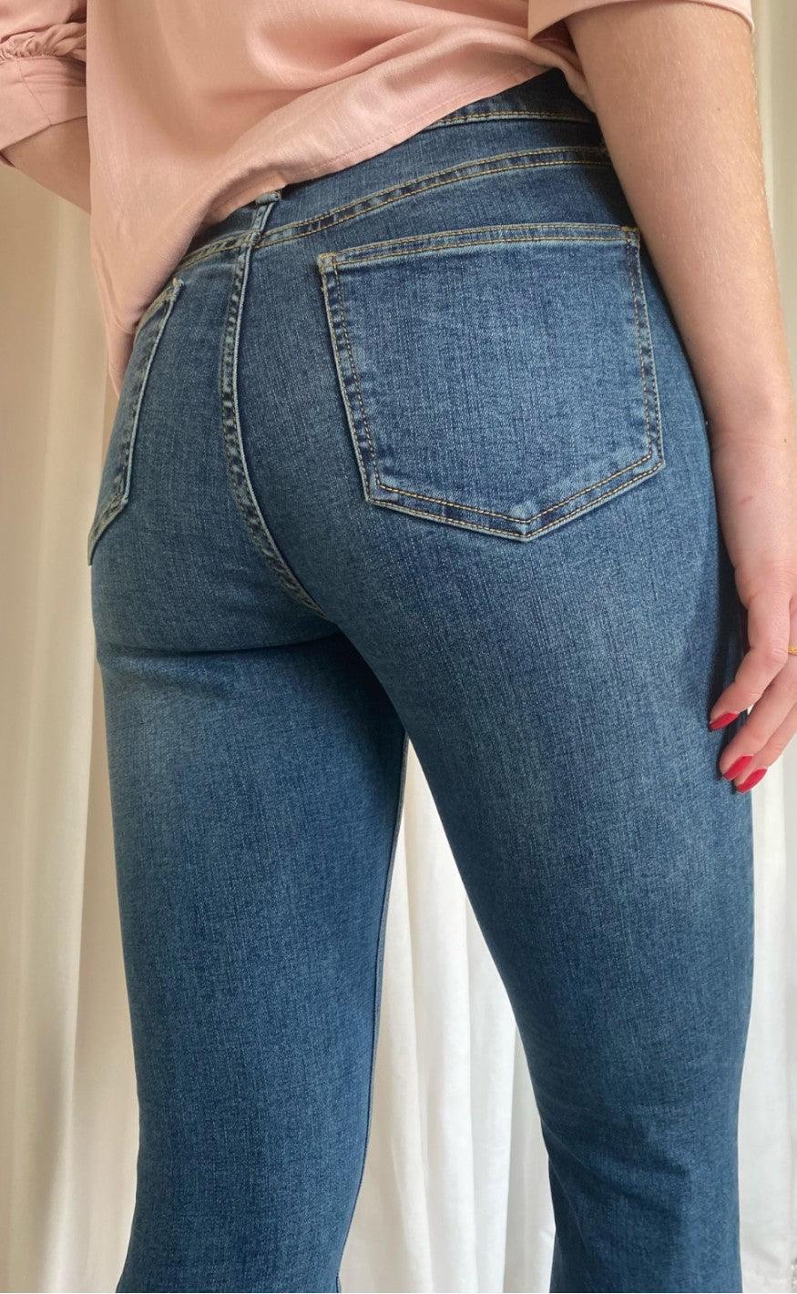 Freequent Bukser - Harlow - Medium Blue Online nu
