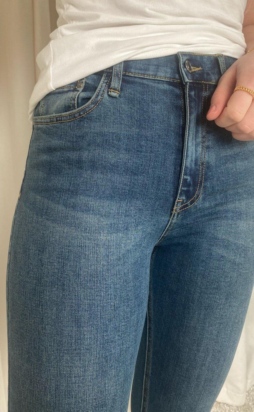 Freequent Bukser - Harlow - Medium Blue Online nu