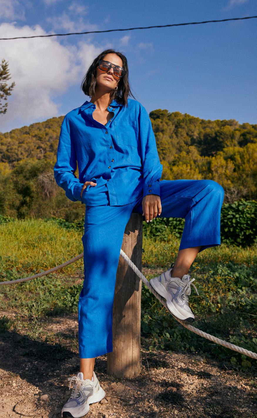 Freequent Bukser - Lava Ankle - Nebulas Blue / Skydiver