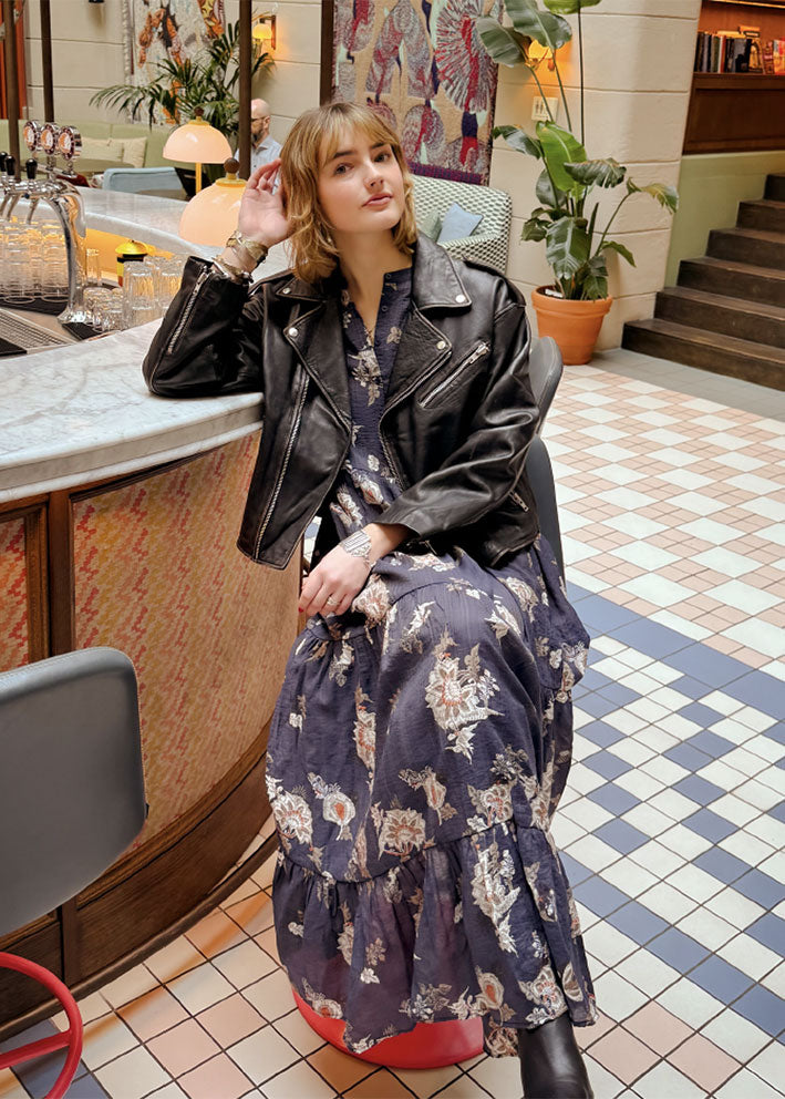 Lollys Laundry Nee Maxi Kjole - Dark Blue