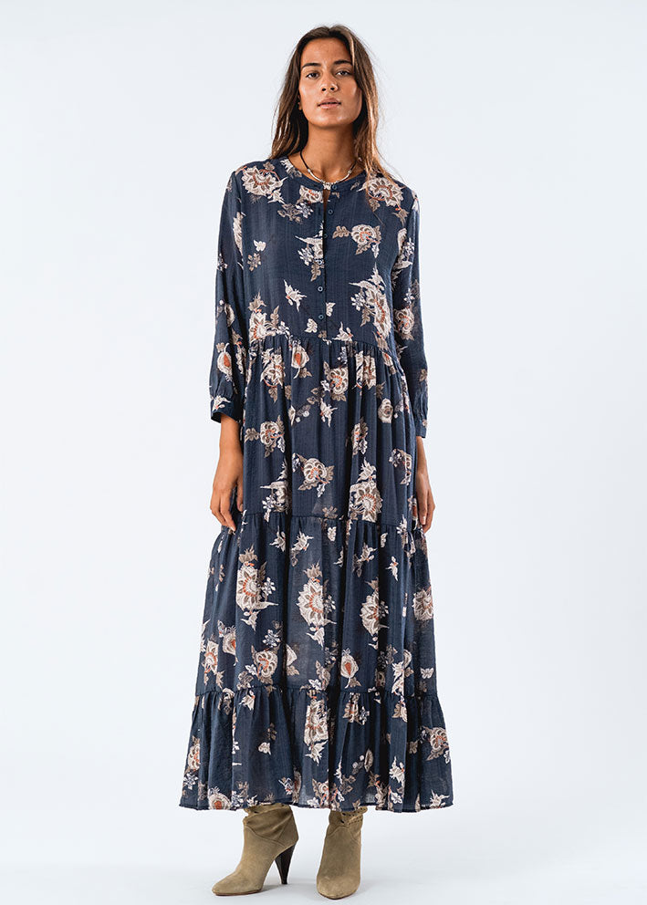 Lollys Laundry Nee Maxi Kjole - Dark Blue
