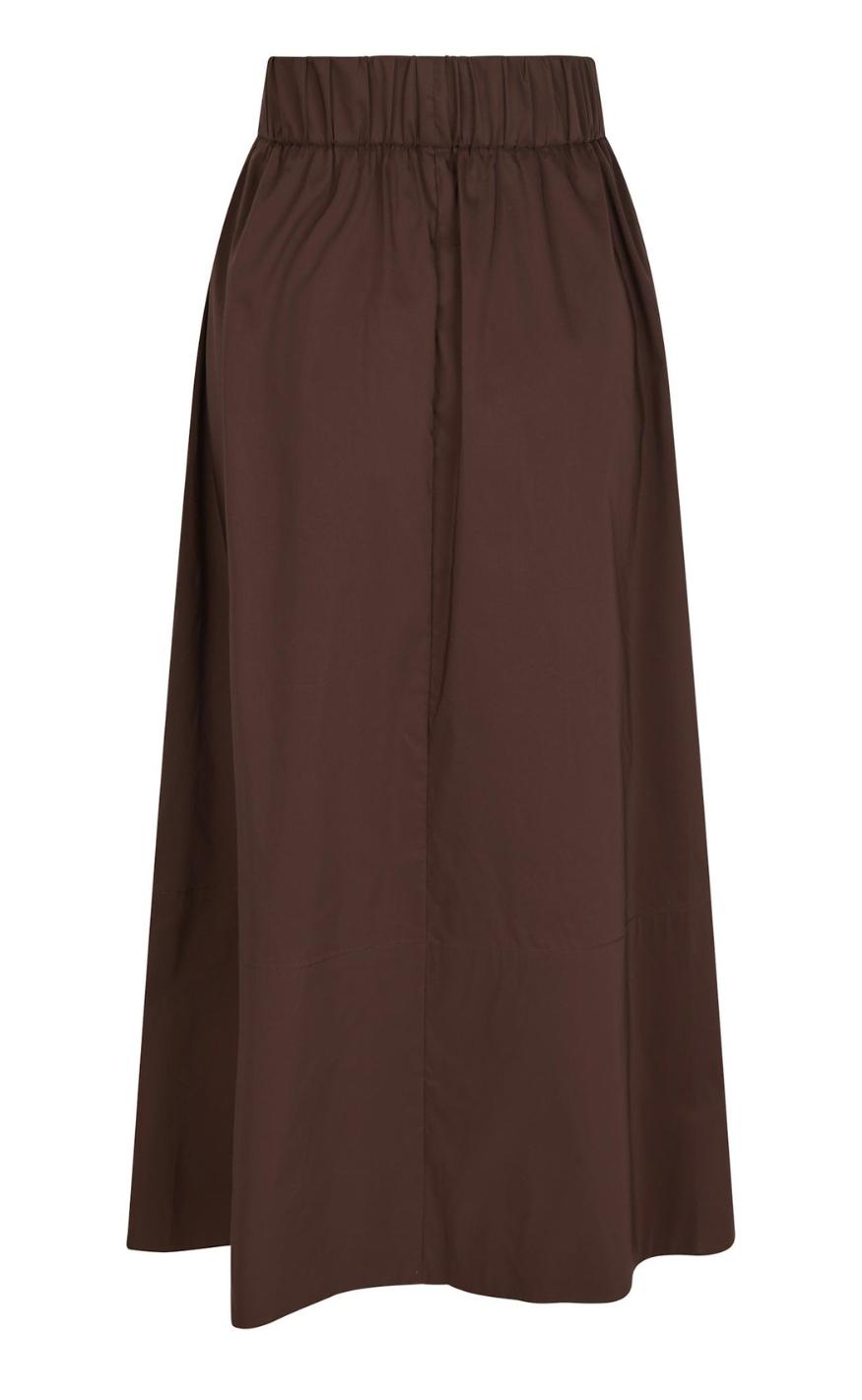 Neo Noir Nederdel - Yara Poplin - Dark Brown