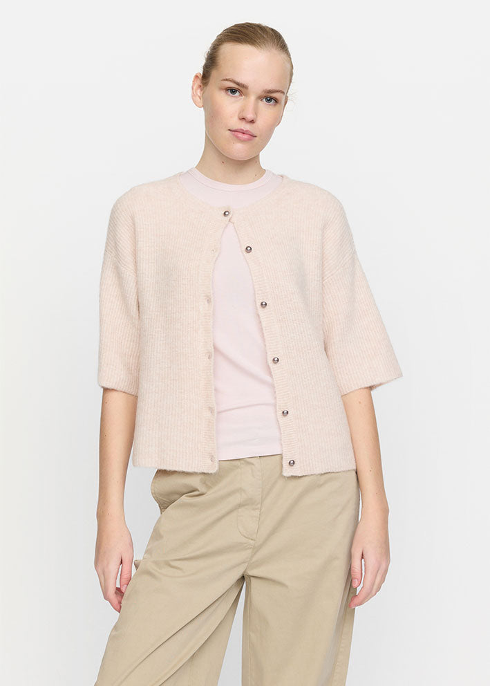 Soft Rebels Hema SS Cardigan SR225-206 Hushed violet melange