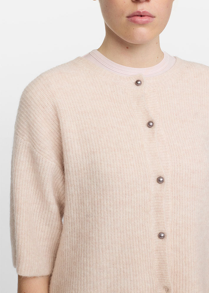 Soft Rebels Hema SS Cardigan SR225-206 Hushed violet melange