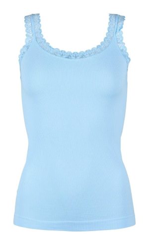 Tim & Simonsen Top - Frida Rib - Azzurro Online