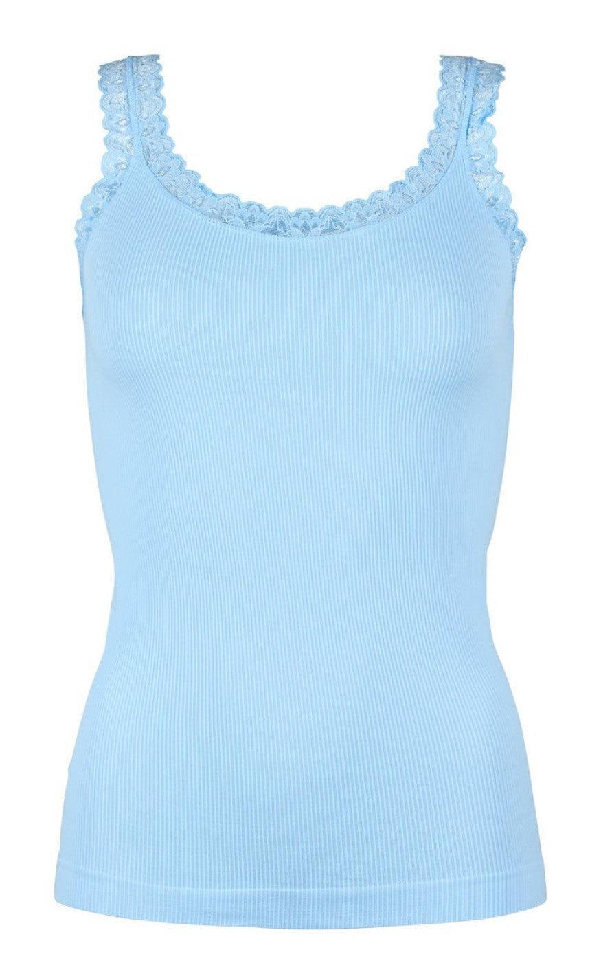 Tim & Simonsen Top - Frida Rib - Azzurro Online
