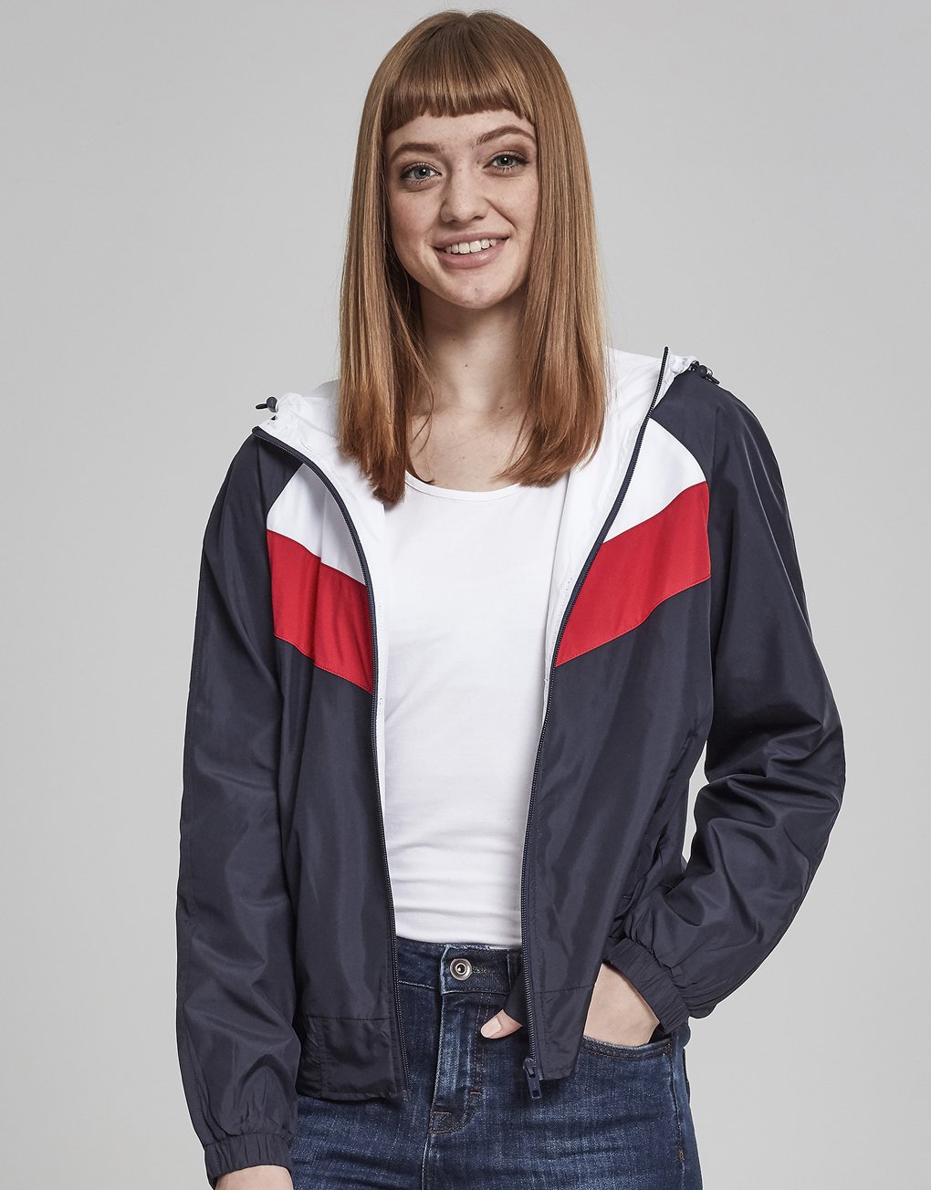 Urban Classics Ladies 3-Tone Windbreaker på udsalg