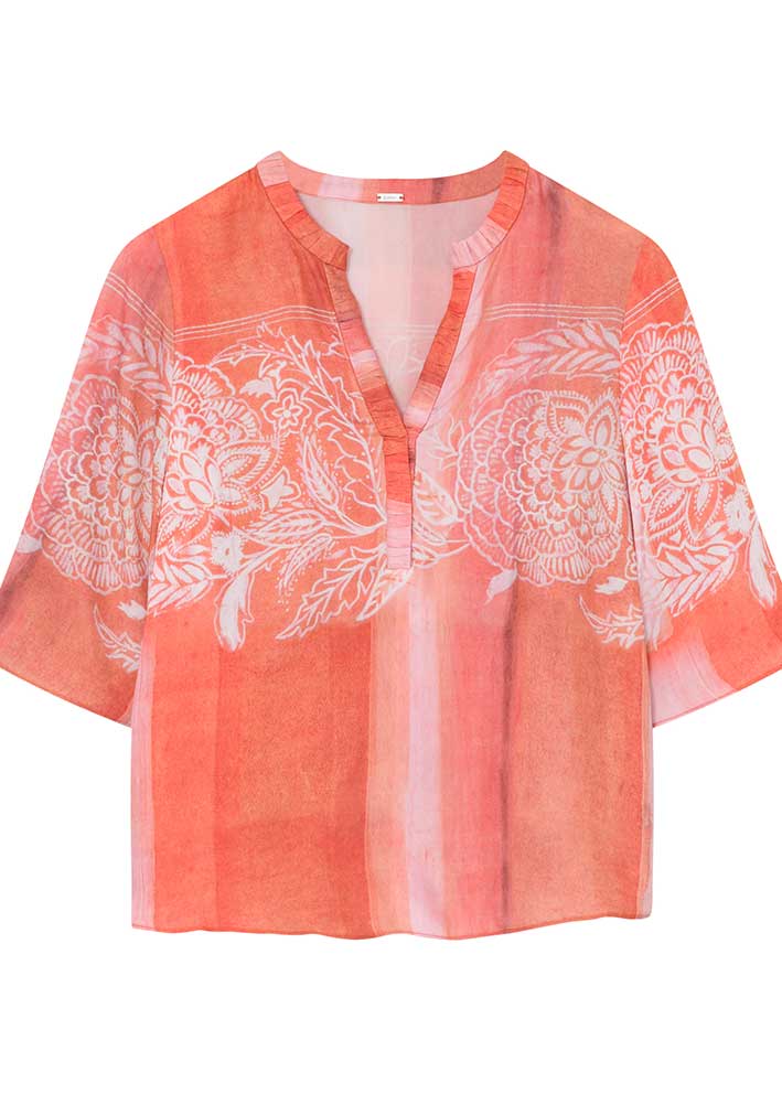 Gustav Anika blouse 57619 Orange Tulip Print Hot på udsalg