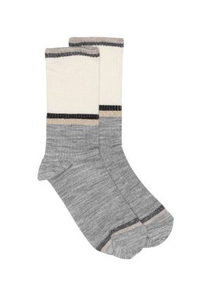 Gustav Fenia long wool rib socks 54912 Strømper - Off White