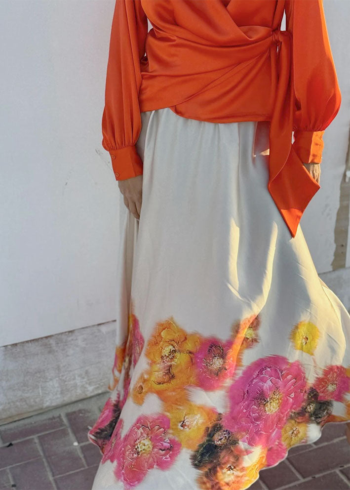 Karmamia Ines Blouse - Slå-om-bluse - Semi Rich Orange