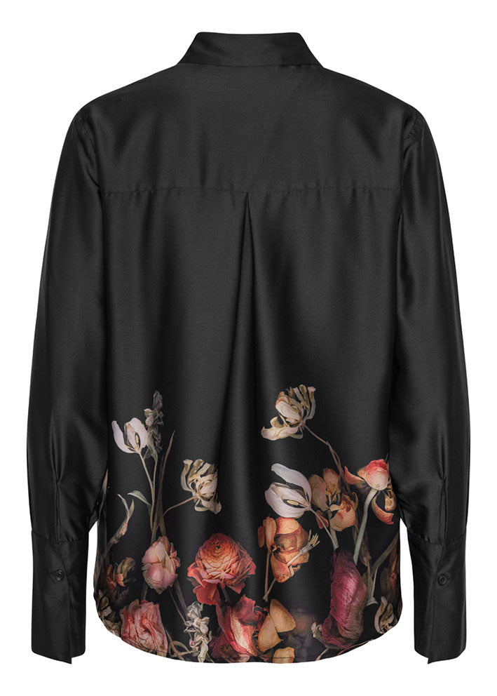 Karmamia Joseph Skjorte - Black Blossom Hot på udsalg