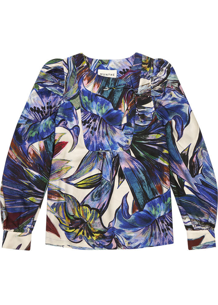 Munthe Durham Silke Bluse - Blue