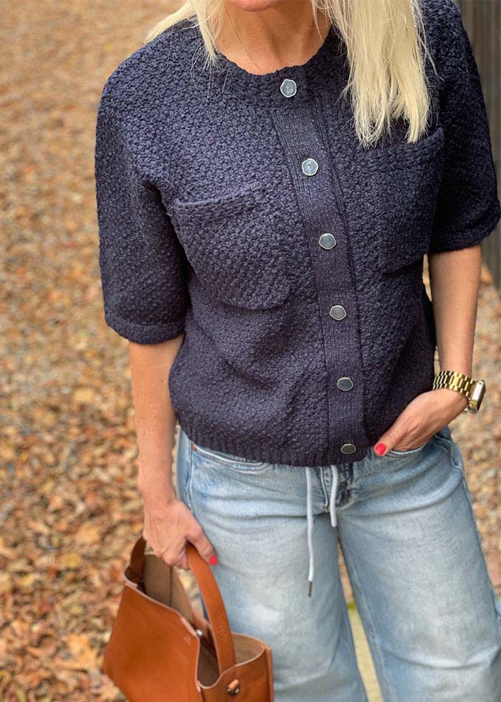 My Essential Wardrobe Carry Cardigan - Sky Captain Blue