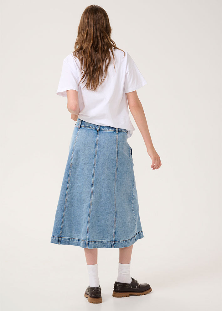 My Essential Wardrobe Dango Nederdel - Light Blue Retro Wash