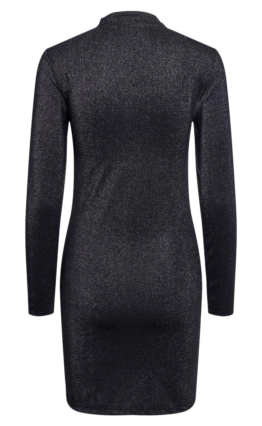 Pieces Kjole - Monica - Black Silver Mode