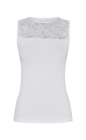 Tim & Simonsen Top - Nancy Rib - Bianco