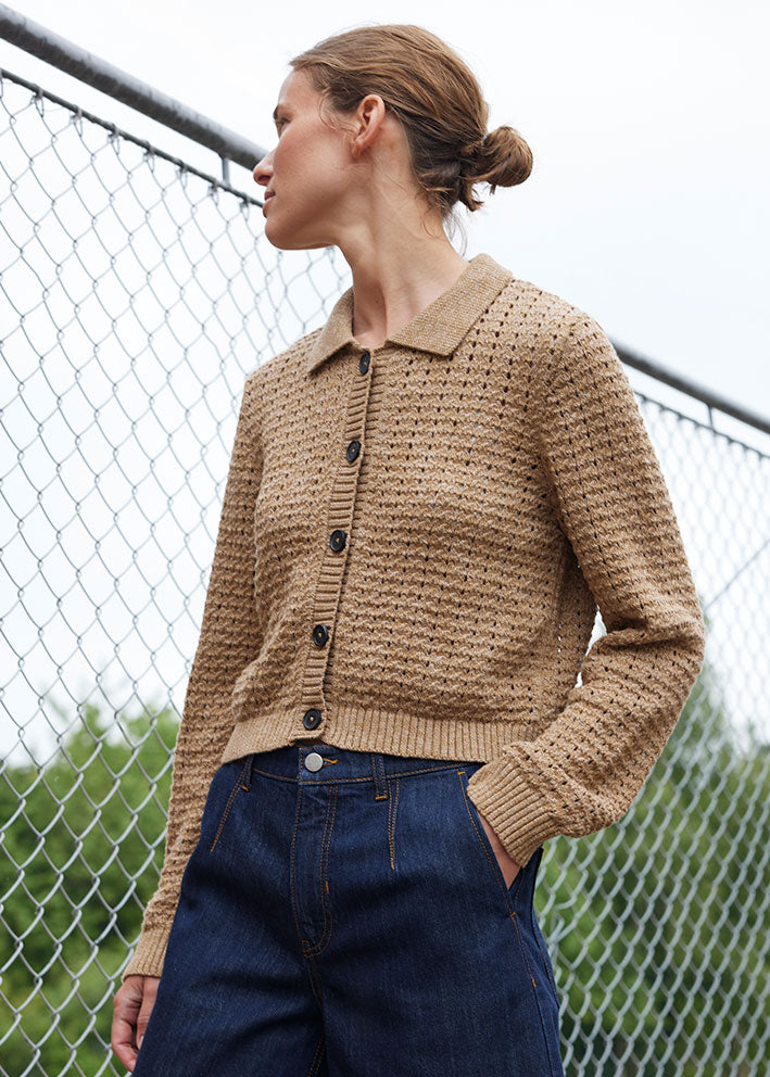 Esmé Studios Saga Knit Cardigan - Incense Mélange