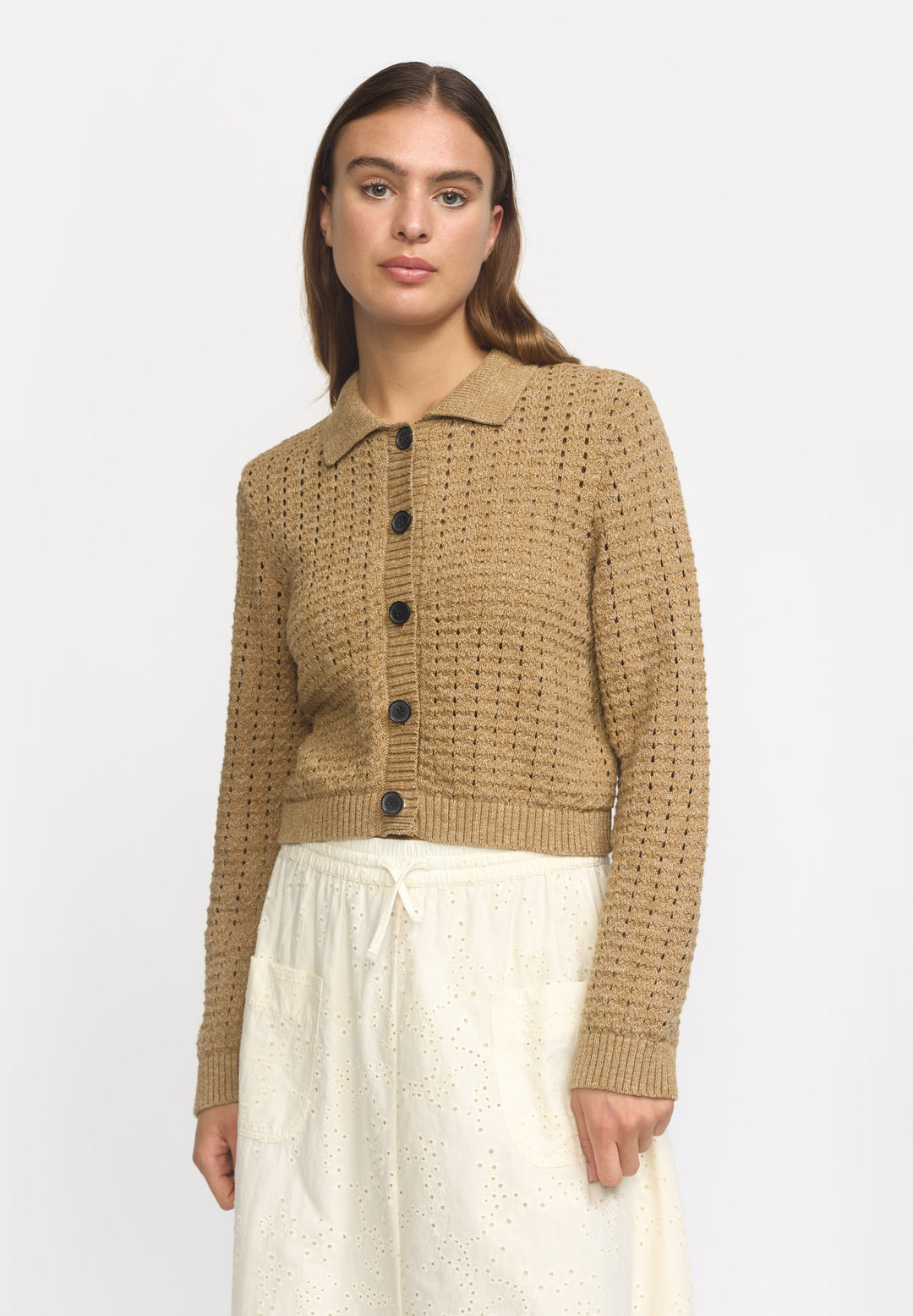 Esmé Studios Saga Knit Cardigan - Incense Mélange