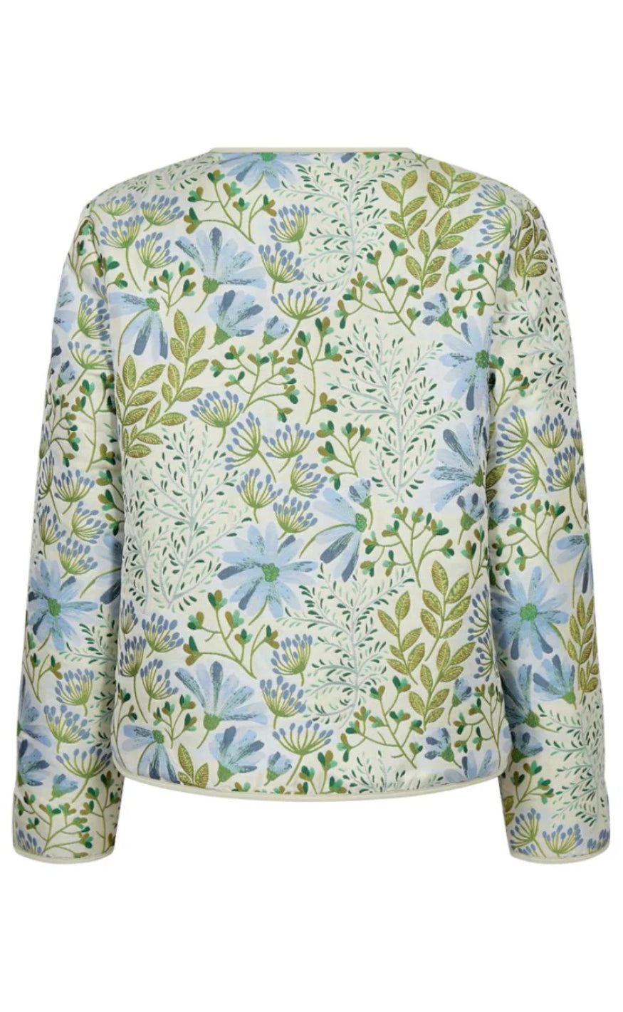 Freequent Jakke - Flowa - Chambray Blue w. Moonbeam Udsalg
