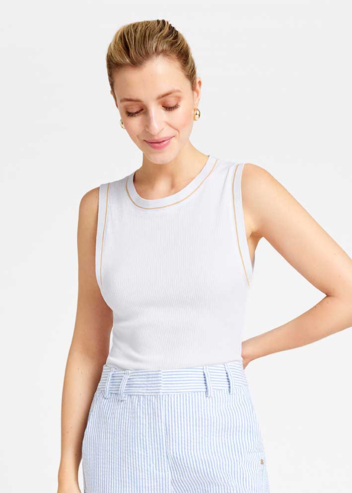 Gustav Cami rib top 57700 Bright White