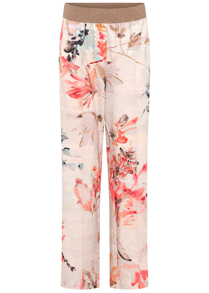 Gustav Marisa jersey pants 57000 Sand w. Rose Print Online nu