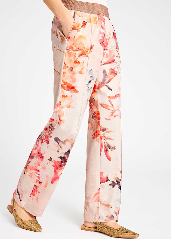 Gustav Marisa jersey pants 57000 Sand w. Rose Print Online nu